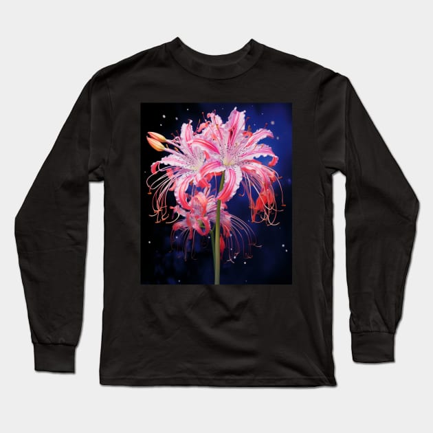 Japanese Spider Lily Soft Grunge Anime Aesthetic Flower Long Sleeve T-Shirt by Spit in my face PODCAST